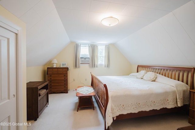 87 Hollywood Ave, Albany, NY 12208 - bedroom with light carpet, lofted ceiling, and cooling unit