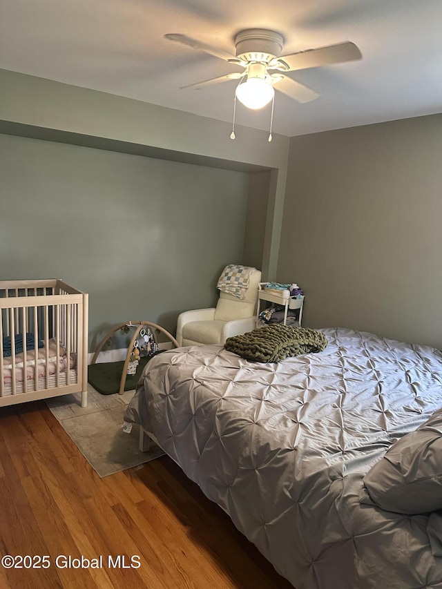 246 Fourteenth St, Schenectady, NY 12306 - bedroom with wood finished floors and a ceiling fan