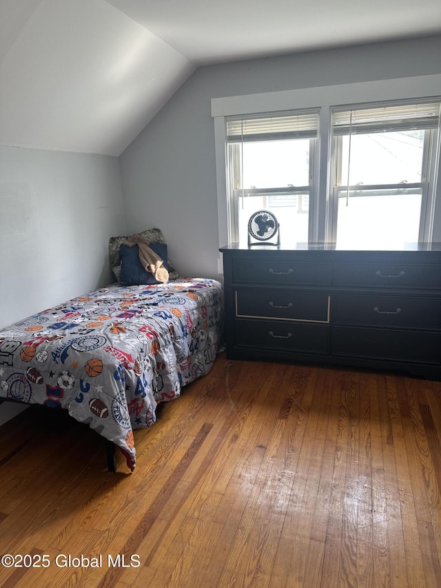 246 Fourteenth St, Schenectady, NY 12306 - bedroom with vaulted ceiling and wood finished floors