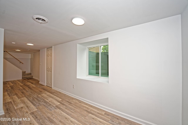 21 Crooked St, Charlton, NY 12019 - empty room featuring light wood finished floors and stairway