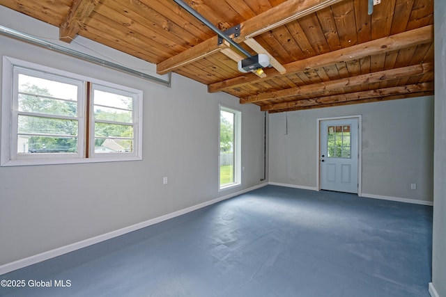 21 Crooked St, Charlton, NY 12019 - spare room with a wood ceiling with exposed beams and plenty of natural light