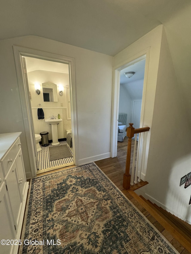 23 Ferry Blvd, South Glens Falls, NY 12803 - hall with wood finished floors and lofted ceiling