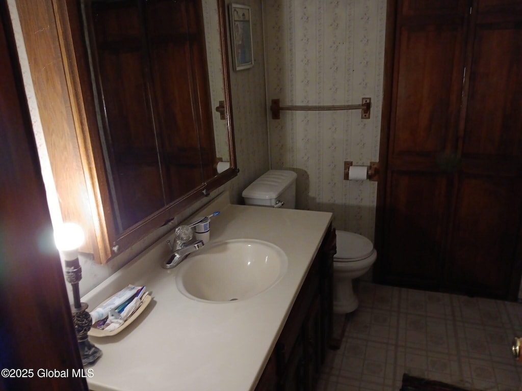 2041 State Highway 162, Charleston, NY 12066 - bathroom with wallpapered walls and vanity