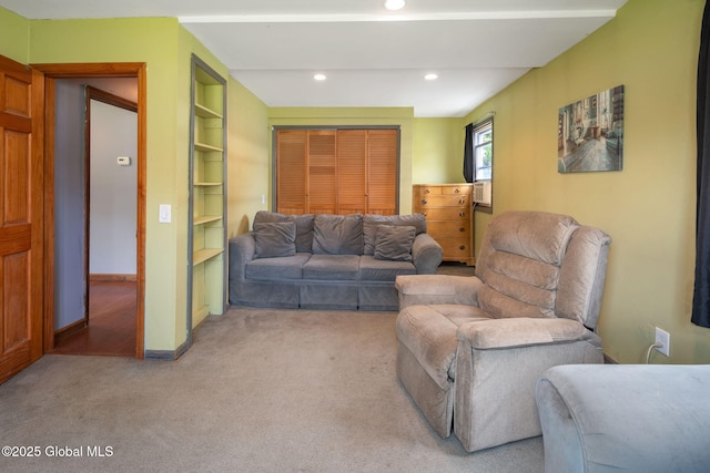 3445 Gari Ln, Guilderland, NY 12303 - living room featuring light colored carpet and recessed lighting