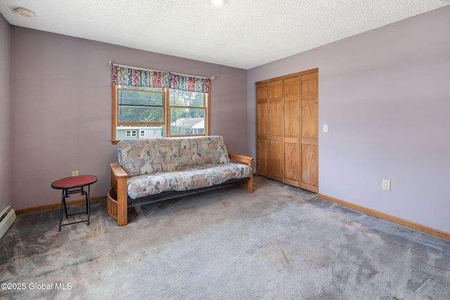 3445 Gari Ln, Guilderland, NY 12303 - living area featuring carpet flooring and a textured ceiling