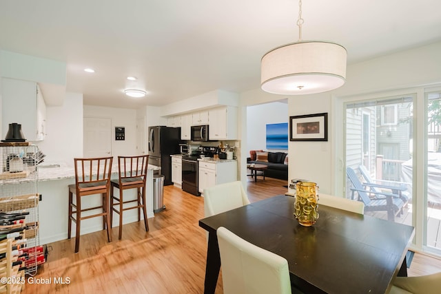 22 Pine Ridge Rd, Stillwater, NY 12866 - dining space featuring light wood-style floors and recessed lighting