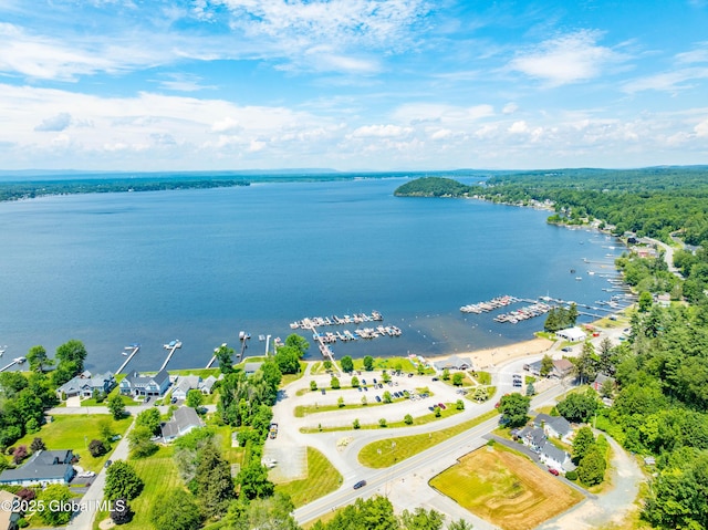 22 Pine Ridge Rd, Stillwater, NY 12866 - drone / aerial view of a nearby body of water and a marina