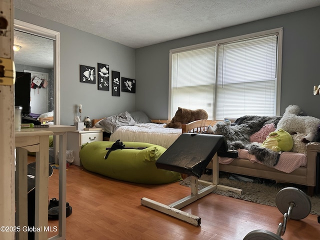 634 State Route 143, Westerlo, NY 12193 - bedroom featuring a textured ceiling and wood finished floors