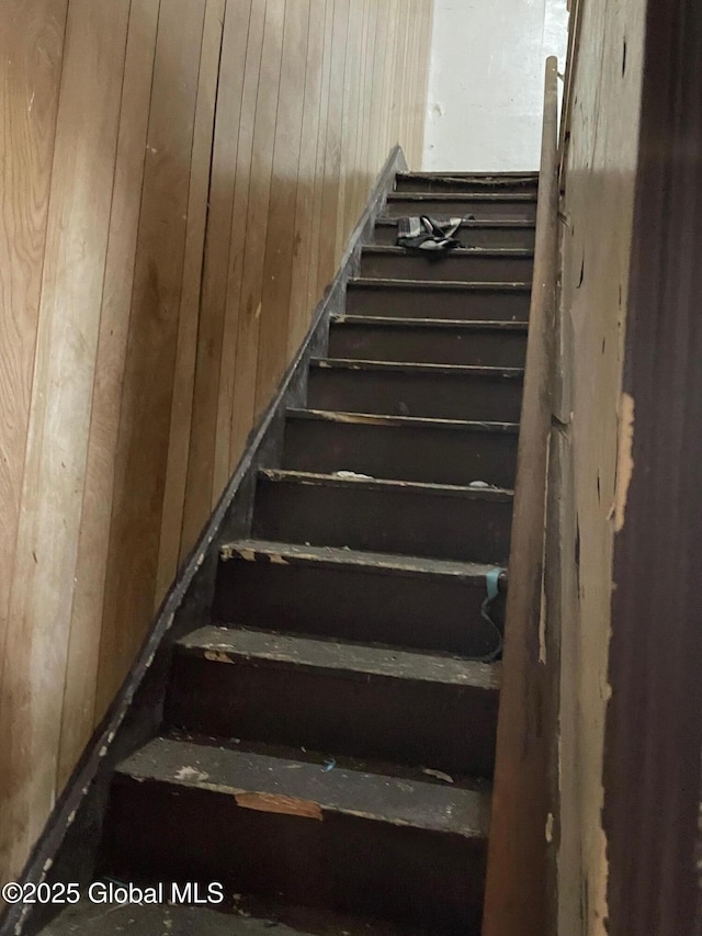 30 Washington St, Fort Plain, NY 13339 - staircase with wooden walls