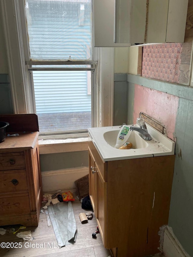 30 Washington St, Fort Plain, NY 13339 - bathroom with vanity and wood finished floors