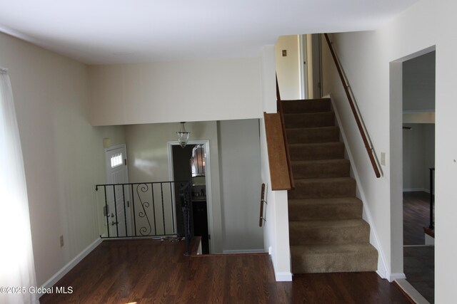 6 Galileo Way, Colonie, NY 12110 - stairway featuring wood finished floors and baseboards