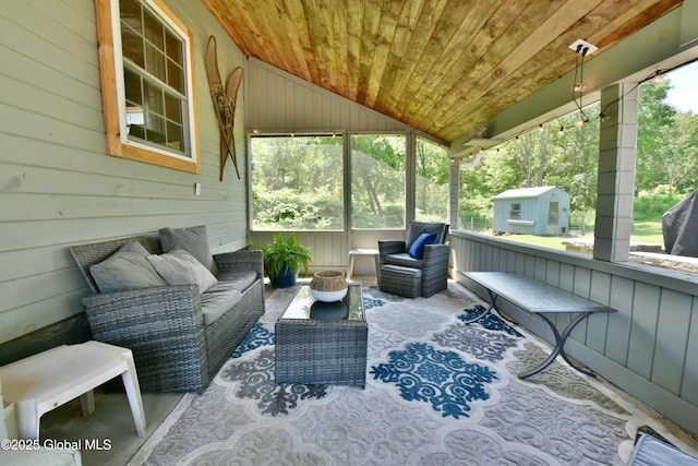 157 Mosquito Swamp Rd, Greenwich, NY 12834 - sunroom with an outdoor living space and lofted ceiling