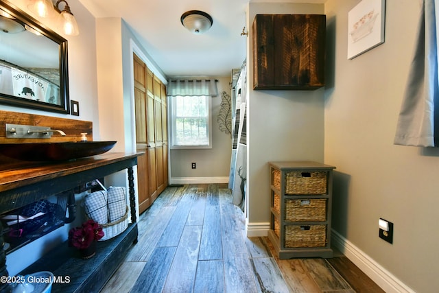 157 Mosquito Swamp Rd, Greenwich, NY 12834 - hallway with wood finished floors and baseboards