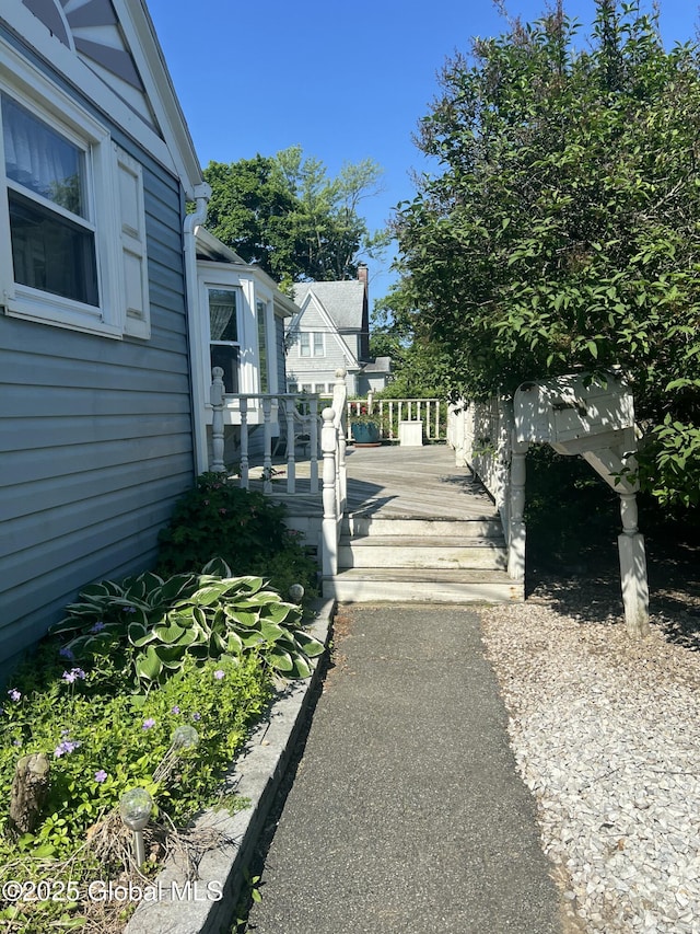 56 Wendell St, Ravena, NY 12143 - view of yard featuring a deck
