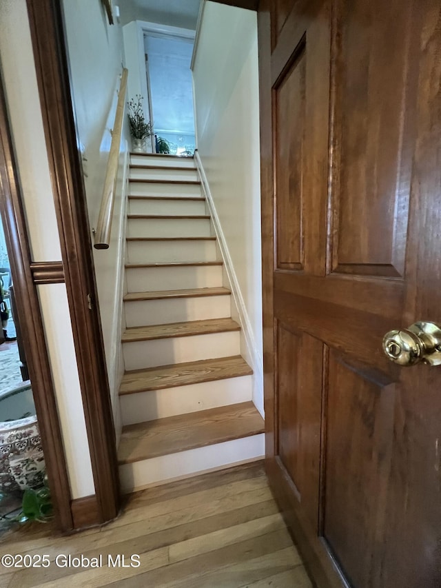 56 Wendell St, Ravena, NY 12143 - stairs with wood finished floors