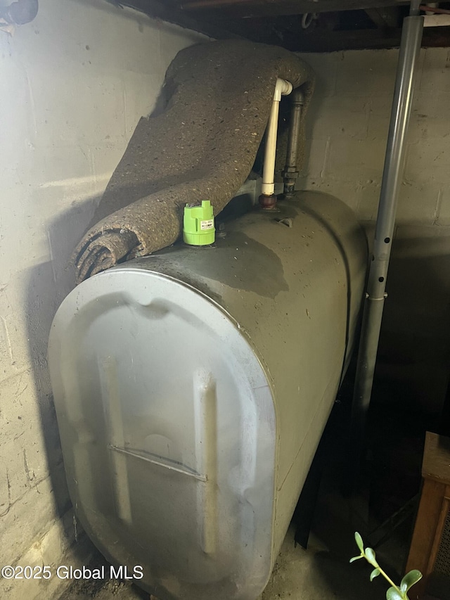 56 Wendell St, Ravena, NY 12143 - basement view of oil tank
