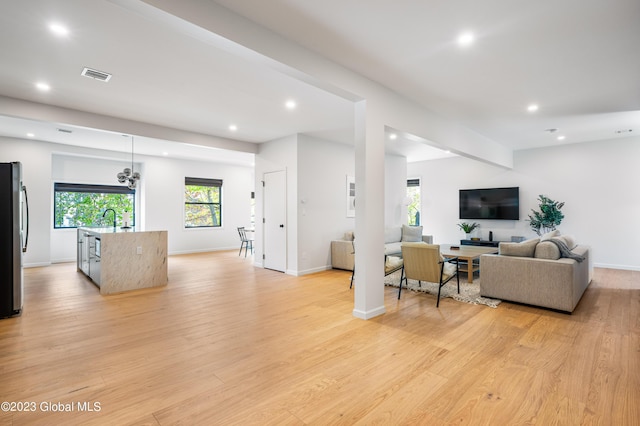 1 Wawayanda Pl, Middletown, NY 10940 - living area featuring recessed lighting and light wood-style flooring
