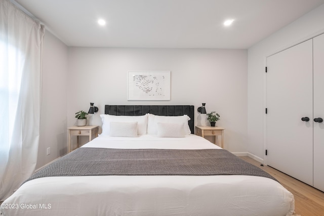 1 Wawayanda Pl, Middletown, NY 10940 - bedroom with light wood-style floors, recessed lighting, and a closet