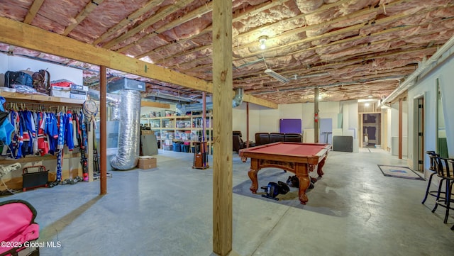 102 Taylor Ct, Mayfield, NY 12117 - unfinished below grade area featuring billiards
