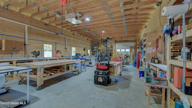 102 Taylor Ct, Mayfield, NY 12117 - garage with a workshop area