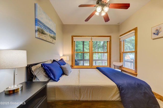 102 Taylor Ct, Mayfield, NY 12117 - bedroom featuring ceiling fan