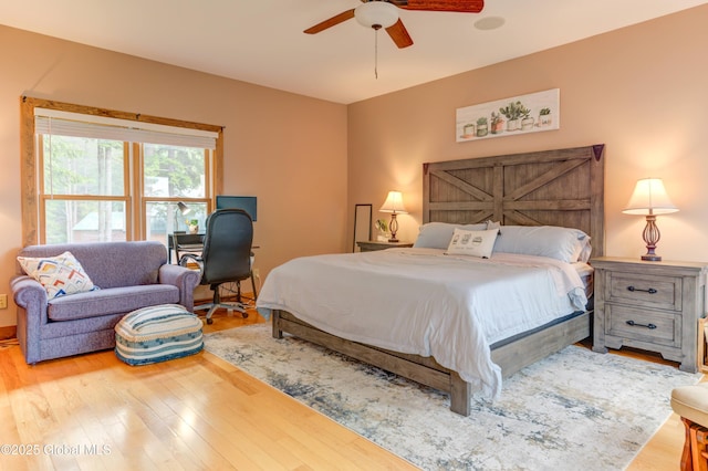 102 Taylor Ct, Mayfield, NY 12117 - bedroom with wood finished floors and ceiling fan