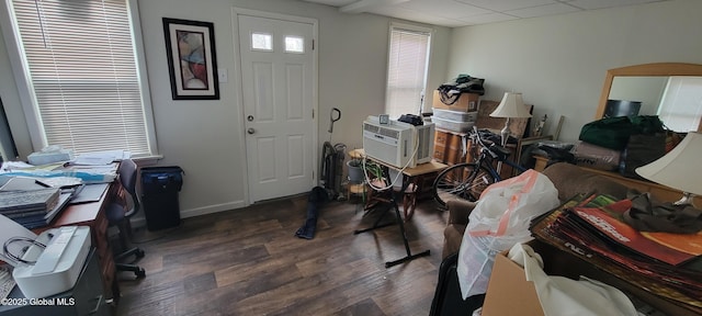 1 Alden St, Colonie, NY 12189 - foyer with wood finished floors and a paneled ceiling