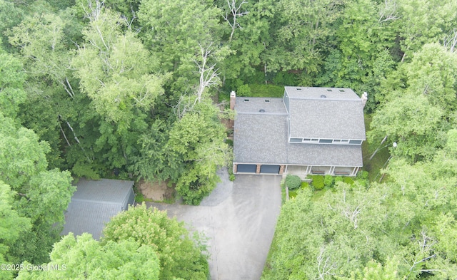 654 Birchwood Dr, Princetown, NY 12056 - view from above of property with a heavily wooded area