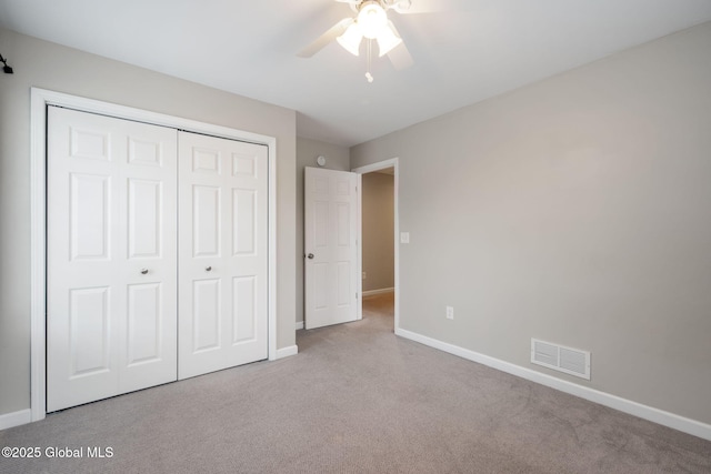5 Heather Ln, Corinth, NY 12822 - unfurnished bedroom with carpet, a closet, and ceiling fan