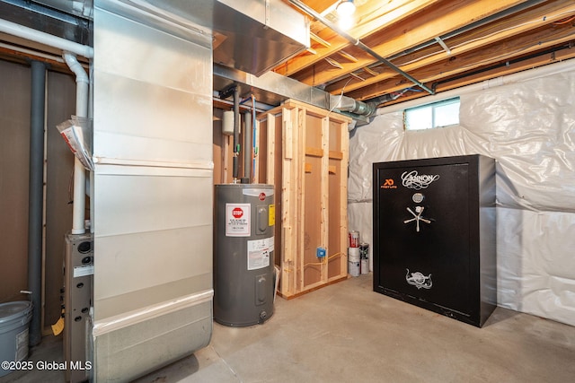 5 Heather Ln, Corinth, NY 12822 - below grade area featuring electric water heater and heating unit