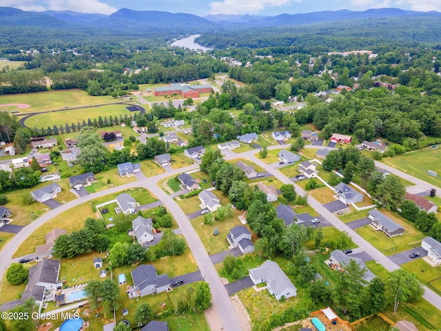 5 Heather Ln, Corinth, NY 12822 - aerial view of residential area featuring a mountain backdrop