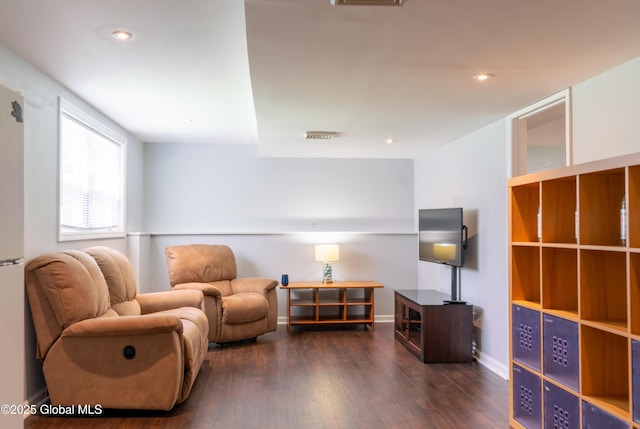 12 Heritage Ln, Clifton Park, NY 12065 - living area featuring dark wood finished floors and recessed lighting