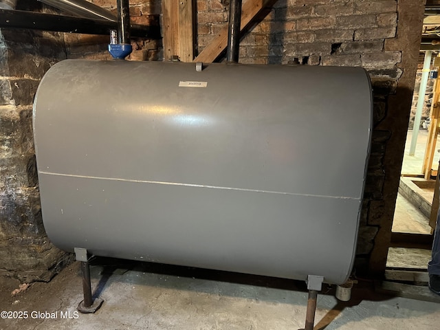 59 W St, Whitehall Village, NY 12887 - basement view of heating fuel and concrete floors
