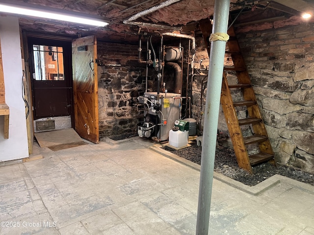 59 W St, Whitehall Village, NY 12887 - unfinished basement featuring a heating unit
