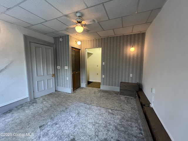 59 W St, Whitehall Village, NY 12887 - unfurnished bedroom featuring carpet flooring and a paneled ceiling
