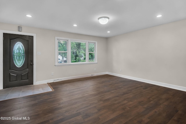 311 Old Loudon Rd, Colonie, NY 12110 - foyer featuring dark wood-style floors and recessed lighting