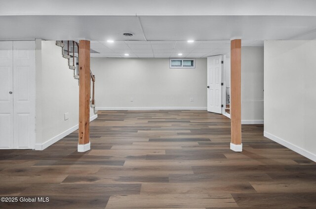 311 Old Loudon Rd, Colonie, NY 12110 - finished basement featuring recessed lighting, wood finished floors, and stairs