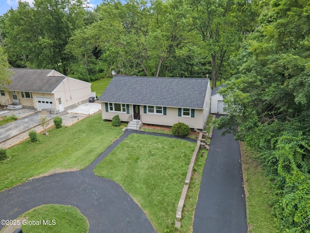 311 Old Loudon Rd, Colonie, NY 12110 - single story home featuring driveway, roof with shingles, and a front lawn