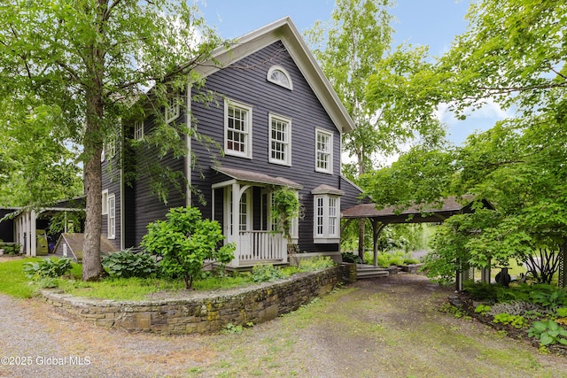 88 Mac Brown Rd, Claverack, NY 12513 - view of front facade with a carport