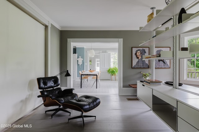 88 Mac Brown Rd, Claverack, NY 12513 - sitting room featuring crown molding and light wood finished floors