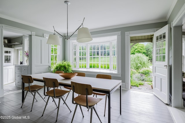 88 Mac Brown Rd, Claverack, NY 12513 - dining area with crown molding and wood finished floors