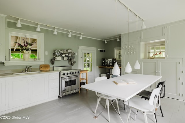 88 Mac Brown Rd, Claverack, NY 12513 - dining area featuring rail lighting and light wood-type flooring