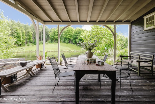 88 Mac Brown Rd, Claverack, NY 12513 - wooden deck with view of wooded area