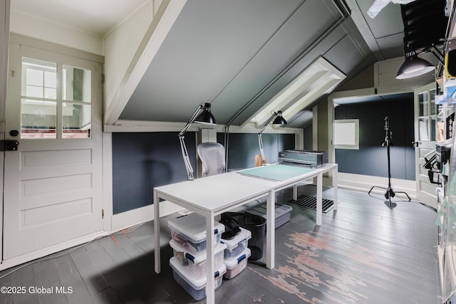 88 Mac Brown Rd, Claverack, NY 12513 - office featuring wood finished floors and vaulted ceiling