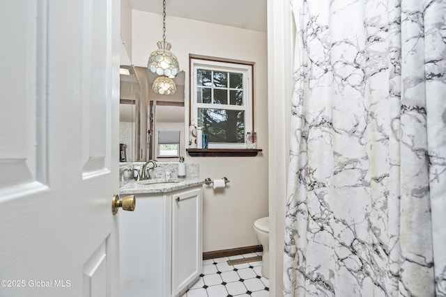 2 Eddy Ln, East Greenbush, NY 12144 - full bathroom with vanity, tile patterned floors, and a shower with curtain