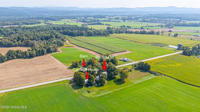 359 Wall St, Northumberland, NY 12871 - aerial view of sparsely populated area with mountains