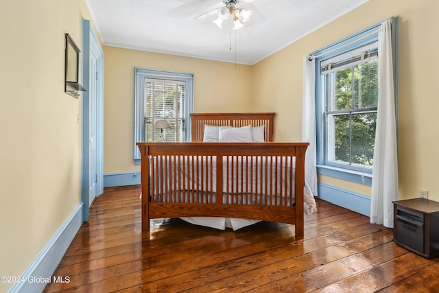 359 Wall St, Northumberland, NY 12871 - bedroom with hardwood / wood-style flooring and crown molding