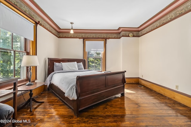 359 Wall St, Northumberland, NY 12871 - bedroom with wood-type flooring and crown molding