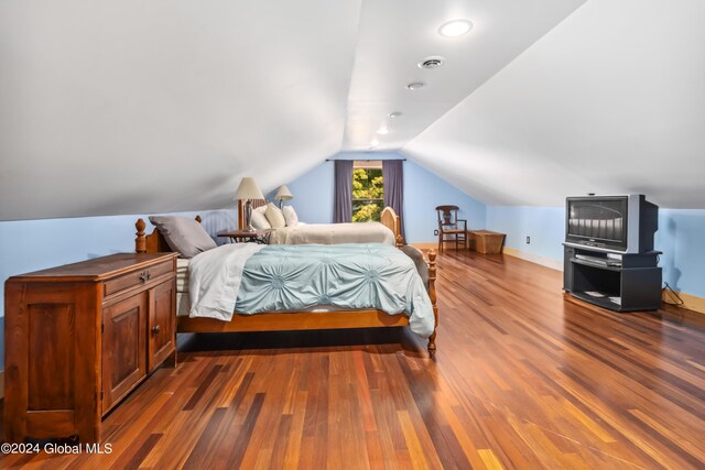 359 Wall St, Northumberland, NY 12871 - bedroom with wood finished floors and lofted ceiling