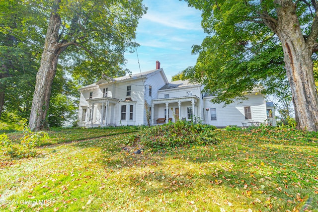 359 Wall St, Northumberland, NY 12871 - view of front of home with a chimney